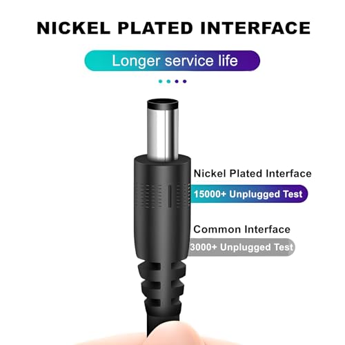 Compatible with Bitvae Water Flosser Charger,3 Pack Water Flosser Charger Compatible with Bitvae D2/S2/R1/R2 Electric Toothbrush C2/C5 C6 WaterFlosser,Black.