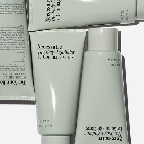 Nécessaire The Body Exfoliator. Eucalyptus. AHA/BHA/PHA. Resurface Skin. Smooth KP and Rough Patches. Hypoallergenic. Dermatologist-Tested. 180 ml / 6.1 fl oz