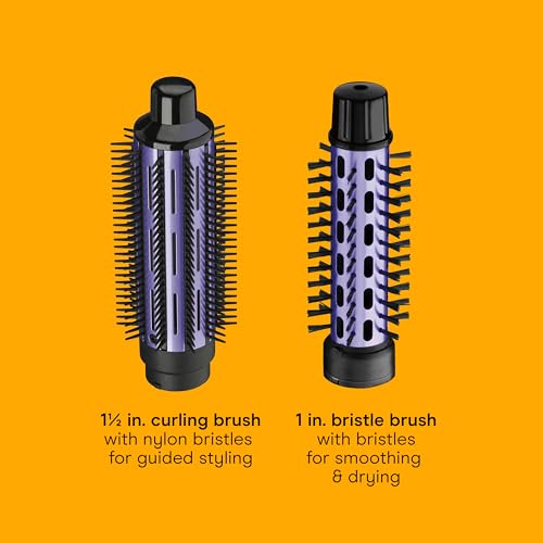 Conair 2-in-1 Hot Air Curling Combo, Includes 1.5-inch Curl Brush and 1-inch Aluminum Bristle Brush