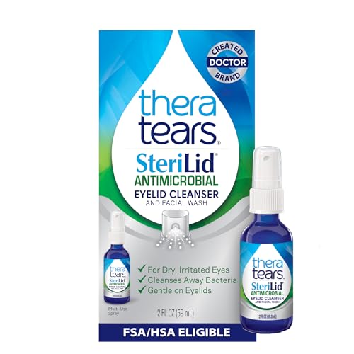 TheraTears SteriLid Antimicrobial Eyelid Cleanser and Face Wash, for Eye Care, 2 Fl Oz