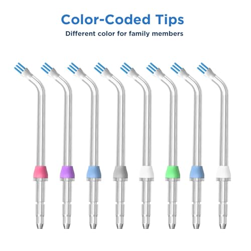 Replacement Heads for Waterpik, Replacement Picks for Water Pik Water Flosser (8 Plaque Chaser Tips + Storage Case + Travel Case)
