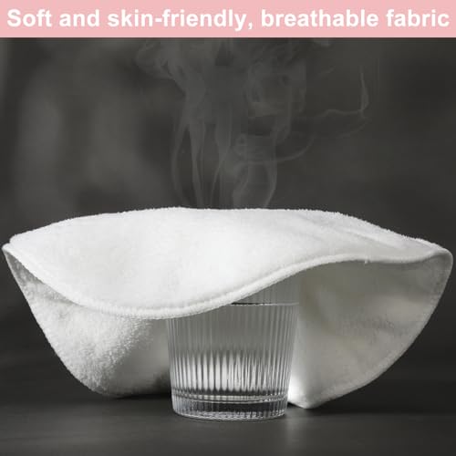 Face Steaming Towel, 4 Pack Reusable Face Towel Cold Hot Compress Facial Steamer Moisturizing Beauty Skin Care Spa Towels for Women Girls Skin Face Care Beauty Salons