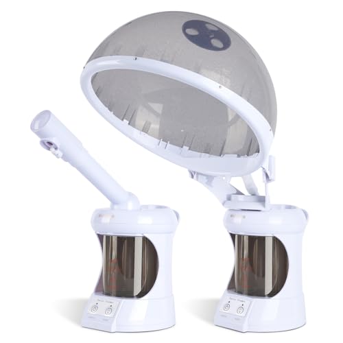 Hair Steamer, 2-in-1 Hair and Face Steamer with Extendable Arm, Portable Tabletop Steamer, Suitable for Home and Salon Personal Care