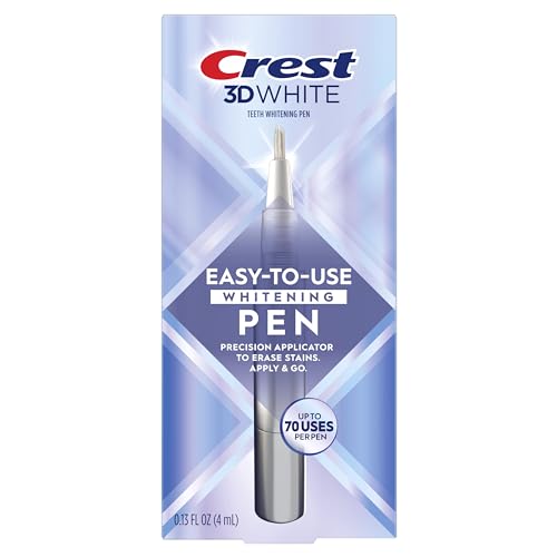 Crest 3DWhite Teeth Whitening Pen – Easy to Use, Erases Surface Stains – Up to 75 Uses per Pen – Convenient, On-The-Go Teeth Whitening Solution