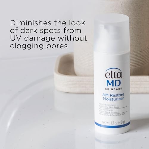 EltaMD AM Restore Face Moisturizer for Women and Men, Light Moisturizer Face Cream, Made with Niacinamide and Hyaluronic Acid, 1.7 oz Pump