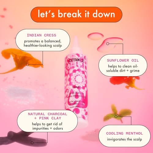 Amika Reset Pink Charcoal Scalp Cleansing Oil Unisex 6.7 oz (Pack of 1)