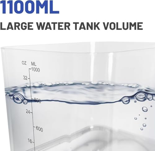 Water-Flosser-Teeth-Cleaner MAKJUNS Water Tank Dental Flosser with 10 Pressure Settings and 6 Tips IPX7 Waterproof(White)