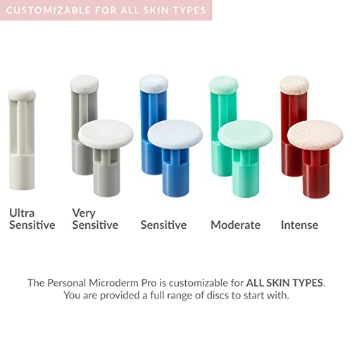 PMD Beauty Personal Microderm Pro - at-Home Use, Facial Exfoliator Tool, Microdermabrasion Machine Kit for Face and Body Skincare, Blush + Starter Kit