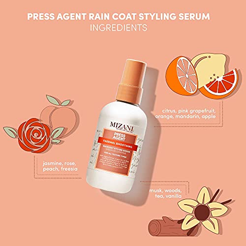 Mizani Press Agent Blow Dry Serum - Heat Styling Serum, Moisturizes & Protect Hair from Blowouts,Thermal Smoothing and Heat Protection For Dry, Frizzy Hair, With Argan Oil