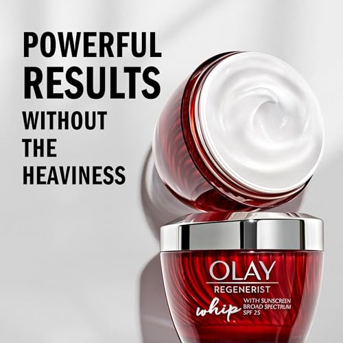 Olay Regenerist Whip Face Moisturizer Cream with Sunscreen SPF 25, 1.7 oz