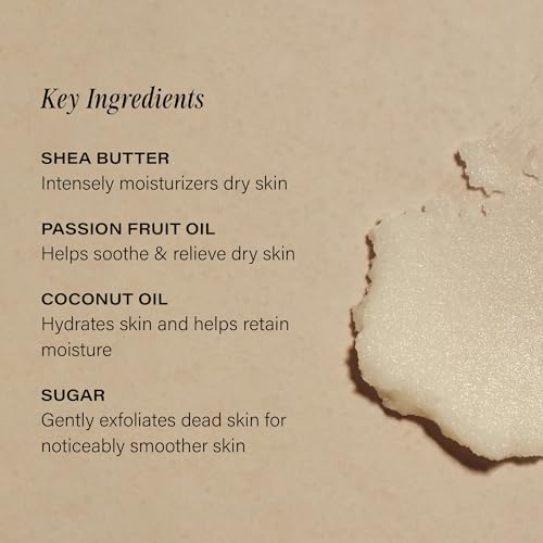 + Lux Unfiltered N°28 Exfoliating Body Polish in Santal - Exfoliating Body Scrub with Shea Butter, Passion Fruit Oil, & Vitamin E - Hydrating & Moisturizing Sugar Scrub - Vegan & Cruelty Free