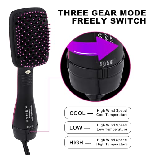 2 in 1 Multifunctional Anion Hair Dryer Brush Comb Styler Hairdressing Tool