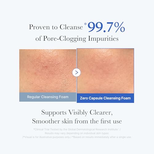 medicube Facial Cleanser Zero Pore Capsule Cleansing Foam | Daily Gentle Cleanser for Skin Texture, Blackhead & Pore Care | AHA, BHA & PHA for Deep Cleansing | Korean Skincare, 4.23 oz