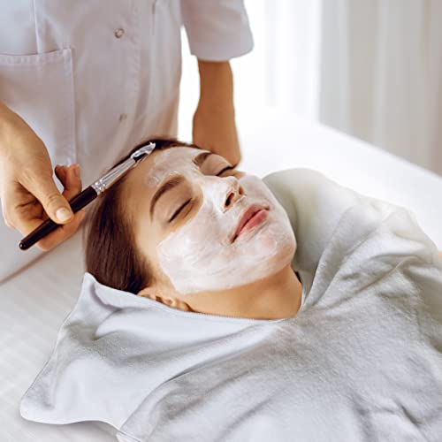 Facial Towels Professional Split Design Microfiber for Spa Steam Esthetician Supplies Salon and Barber Tools (All White)
