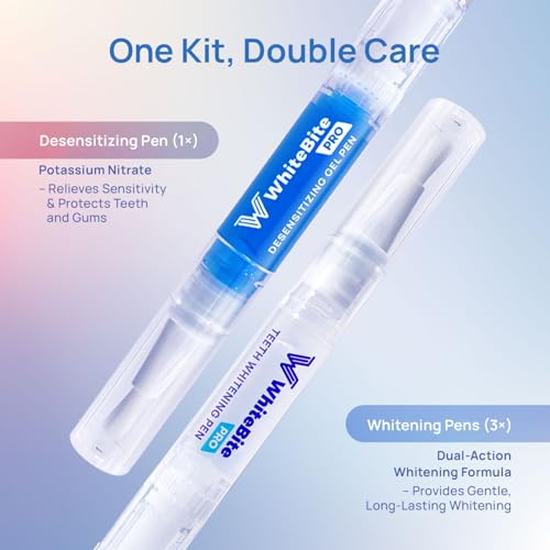 Whitebite Pro Vertical Dual LED Teeth Whitening Kit with Charging Dock – Professional at-Home Dental Whitening Machine with Pens, Tooth Stain Remover for Sensitive Teeth, Travel-Friendly Oral Hygiene