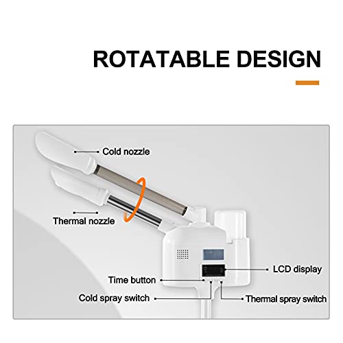 Artist hand Facial Steamer Professional 2 in 1 Hot and Cold Facial Steamer for Esthetician, Face Steamer for Facial Deep Cleansing, Fast Heating Moisturizing for Beauty Salon Spa Home Use