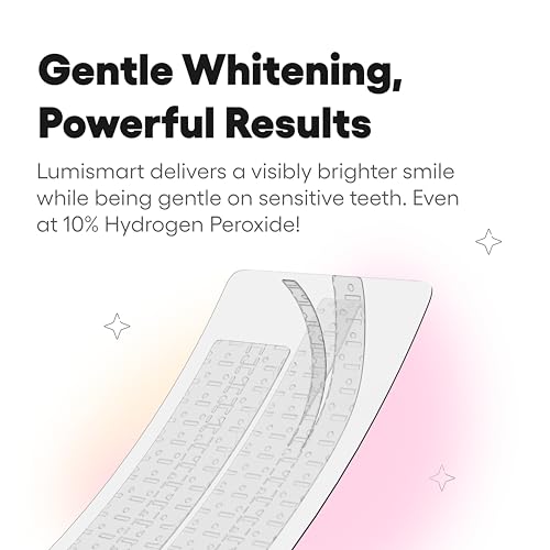 Something Nice Lumismart Whitening Strips - Dentist-Designed, Enamel Safe, up to 42 Treatments with Smart Adjust - Teeth Whitening Strips in Coconut for Sensitive Teeth