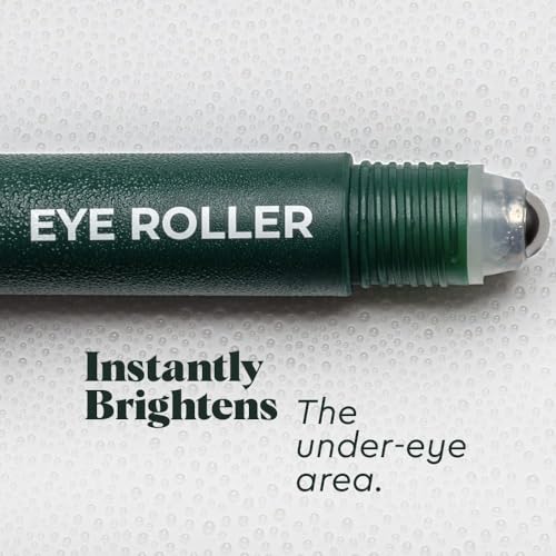 Wolf Project Under Eye Roller - Korean Beauty, with Caffeine, Vitamin C and Peptides - Energizing Serum for Dark Circles and Puffiness, Fine Lines, Wrinkles - Gel-Based Brightening Cream