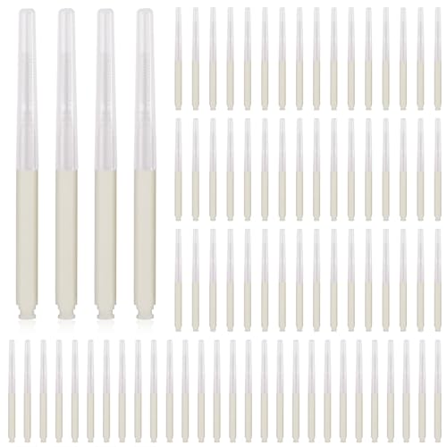 Interdental Brush, 80 PCS Braces Brush Disposable Toothpick Dental Tooth Flossing, Dental Flosser Tooth Cleaning Tools Oral Flossing Head, White Colors