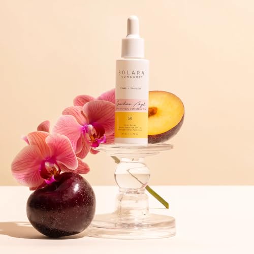 Solara Suncare - Guardian Angel Super Peptide Sunscreen Milk, SPF 50 | EWG Verified, Vegan, Cruelty Free, Reef friendly | Plump+Energize | Zinc Oxide Helps Fight UVA, UVB, Pollution (1 fl oz | 30 ml)