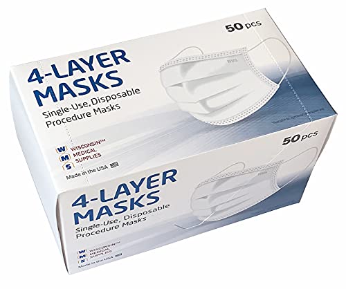 WMS 4-Layer Face Masks, Wisconsin Medical Supplies, MADE IN USA,