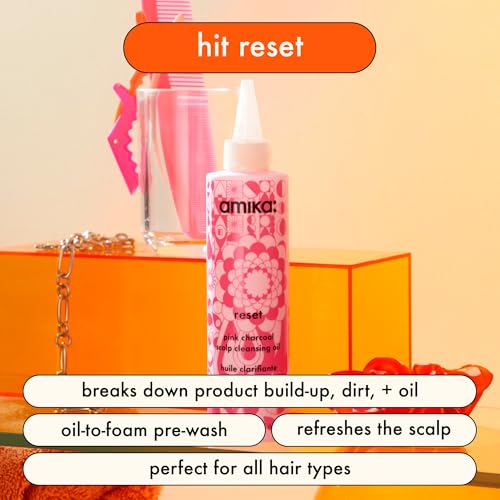 Amika Reset Pink Charcoal Scalp Cleansing Oil Unisex 6.7 oz (Pack of 1)