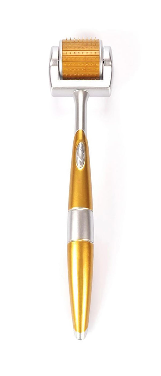 Professional Derma Roller 192 Individual Real Needles Titanium Micro Needles Microneedling Roller for Home Use with Storage Case & User Manual