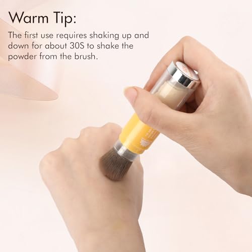 2 IN 1 Powder Sunscreen For Face【SPF 35】【Oil Control】【Lightweight】Matte Finish Mineral Sunscreen Setting Powder For All Skin，02-Translucent