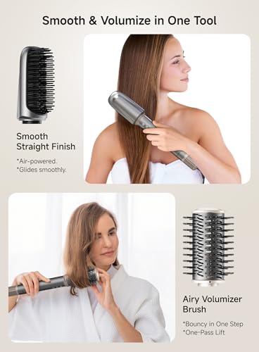5-in-1 High Speed Hair Dryer Brush – Ionic Hot Air Brush Styler Set for Fast Drying, Straightening, Curling & Volumizing – Lightweight Travel Design Hair Styling Tool