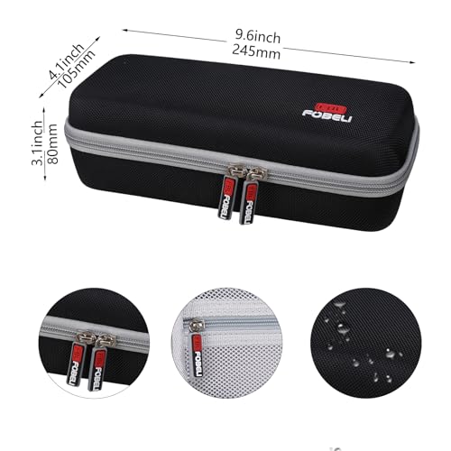 FBLFOBELI Hard Case Replacement for Nicwell/for COSLUS/for Oralfree/for Waterpik WF-02 Water Dental Flosser Cordless (Black)