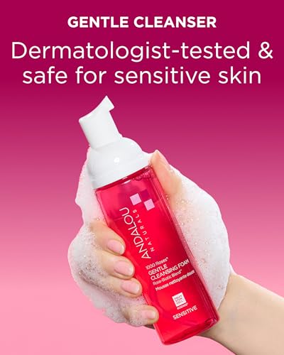 Andalou Naturals 1000 Roses Gentle Cleansing Foam | Foaming Face Wash with Rose Stem Cells & Organic Aloe Leaf Juice | Hydrating Daily Cleanser for Sensitive Skin | 5.5 fl oz