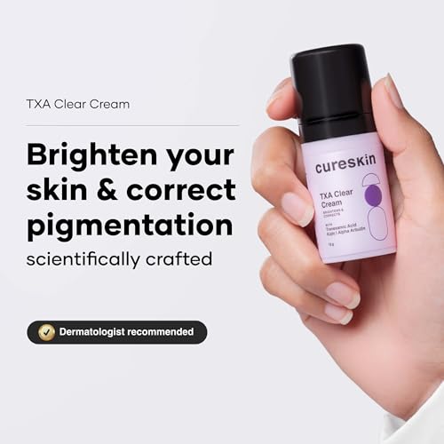 Cureskin Tranexamic Acid 10% Cream | 20,000 PPM Kojic Acid Dipalmitate, 15,000 PPM Alpha Arbutin, 100,000 PPM Tranexamic Acid | Dark spots, Freckle, Blemishes, Pigmentation (15g/0.5 Oz)
