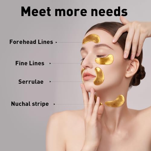 CHMI Under Eye Patches (50 Pairs) - 24K Gold Eye Patches for Puffy Eyes, Dark Circles, EyeBags and Wrinkles, Collagen Skin Care Products, Beauty & Personal Care