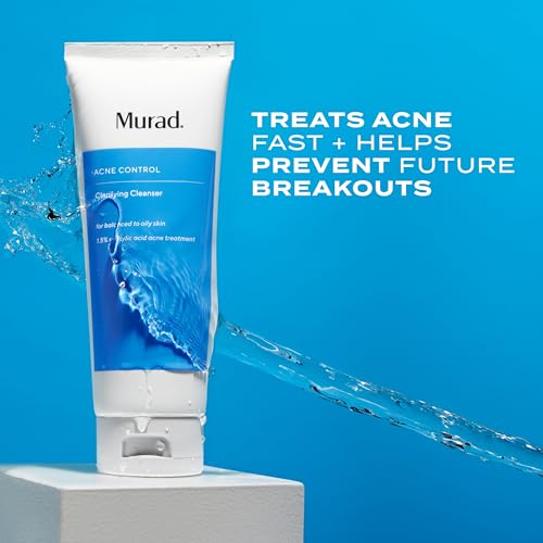 Murad Acne Control Clarifying Cleanser – Salicylic Acid & Green Tea Formula for Acne, Deep Pore Cleansing, Oil Control & Breakout Prevention for Clear, Balanced, Healthy-Looking Skin (5 Fl Oz)