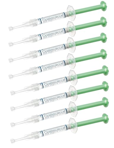 Opalescence 20% Gel Syringes Teeth Whitening - Refill Kit (8 Syringes) Carbamide Peroxide, Fluoride. Made by Ultradent, in Mint Flavor. Tooth Whitening - 5196-4