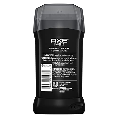 AXE Dual Action Deodorant Stick For Long Lasting Odor Protection, Phoenix Crushed Mint & Rosemary Men's Deo, Aluminum Free 3oz Twin Pack