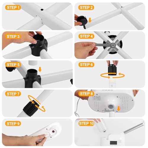 Professional Facial Steamer, Facial Steamer with Hot Mist and Timer Function, Adjustable Height Face Steamer on Wheels with 360° Rotatable Nozzle for Deep Hydration and Cleaning