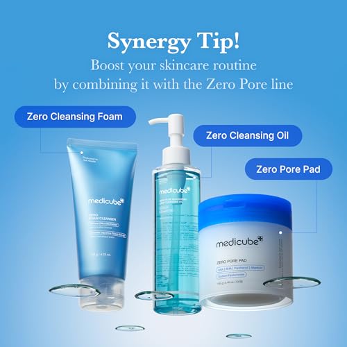 medicube Zero Pore Peel Pads (8ea) | Smoothing Mitt for Face & Body | Rice Extract, Natural AHA & Panthenol | Double-Sided Organic Cotton & Microfiber Pads | Polish for Smooth, Clear Skin