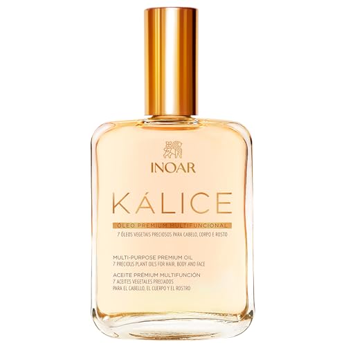 INOAR Kalice Óleo Essential Oil Blend Multi-Purpose Moisturizing & Regenerating Serum for Hair, Face & Body, 3.4 fl oz
