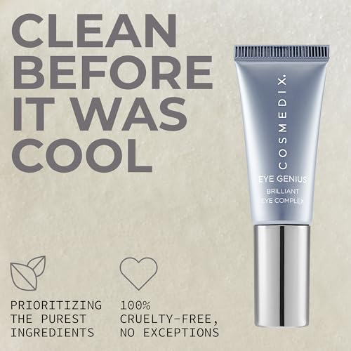 COSMEDIX Brilliant Under Eye Cream for Dark Circles & Puffiness - Firming Eye Serum for Fine Lines, Wrinkles & Puffy Eyebags