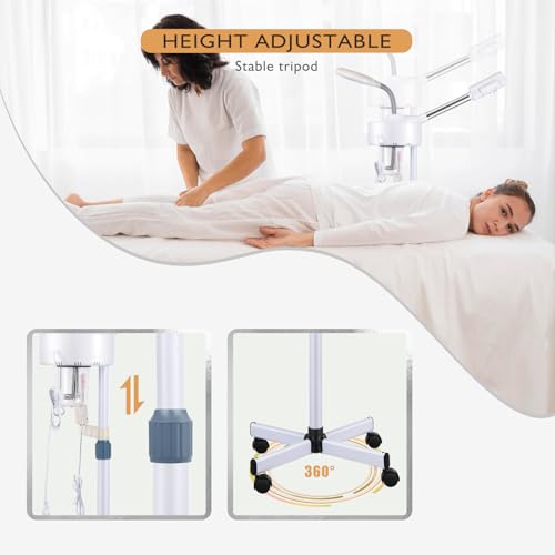 Artist hand Facial Steamer Professional 2 in 1 Hot Face Steamer with 5X LED Magnifying Lamp, Esthetician Face Steamer for Facial Deep Cleansing, Fast Heat Moisturizing for Beauty Salon Spa Home Use