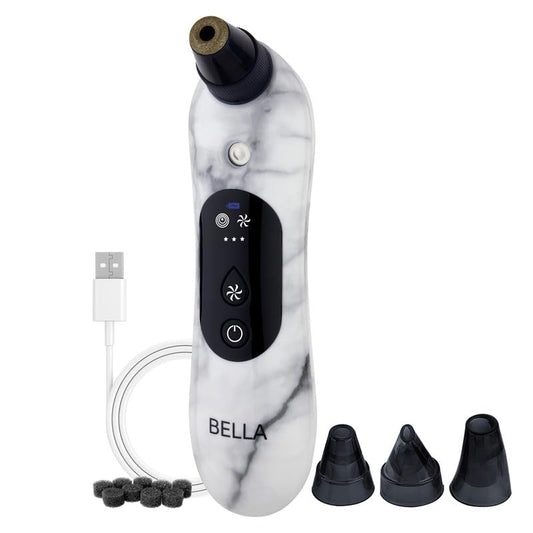 Spa Sciences - Bella Microdermabrasion Pore Extractor & Nano Mister - 3-in-1 - Exfoliation & Pore Purification - Hydrating, Refreshing, Soothing - for All Skin Types - Rechargeable