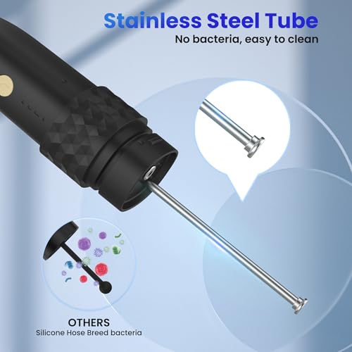 Electric Toothbrush with Water Flosser, 2 in 1 Cordless Toothbrush and Water Flosser Combo,Water Flosser for Travel and Home(Black)