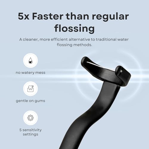 Electric Toothbrush and Flosser Combo Kit | Deep Clean Rechargeable Toothbrush | Easy Gliding Dental Floss for Gentle Gum Care | Cordless Sonic Power | 6 Cleaning Modes | Black