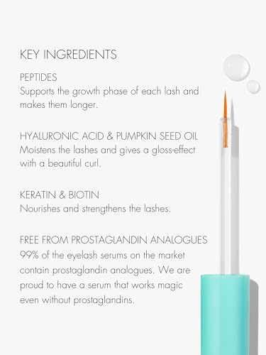 SWEED - Eyelash Growth Serum | Lengthens with Peptides, Biotin, Pumpkin Seed Oil + Keratin | Prostaglandin-Free | Vegan, Cruelty-Free, Clean Beauty (0.10 fl oz | 3 ml)