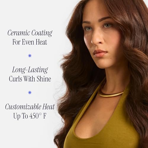 HOT TOOLS Professional Nano Ceramic Extra Long Tapered Curling Iron for Shiny Curls, 3/4 to 1 1/4 Inches