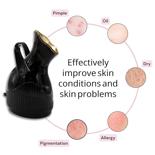 Rude Gal Beauty Hot Mist Steamer for Facial Deep Cleansing- Beauty Tool for Skin Care and Hair Care with Free Pink Headband