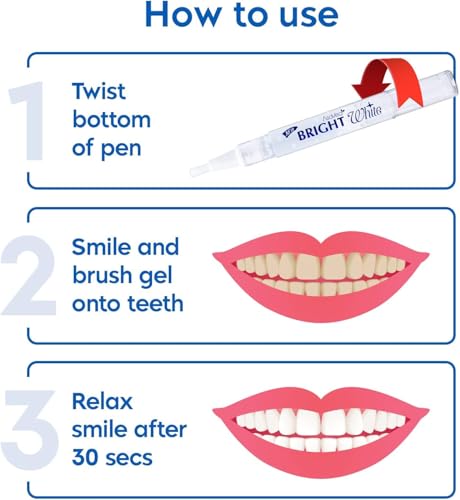 AsaVea Teeth Whitening Pen-2 pens, More Than 20 Uses, Effective, Painless, No Sensitivity, Travel Friendly, Easy to Use, Beautiful White Smile, Natural Mint Flavor