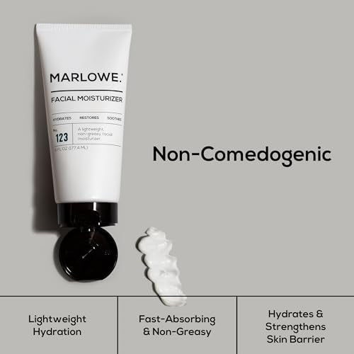 MARLOWE. No. 123 Facial Moisturizer 6 oz, Daily Face Lotion with Aloe Vera & Green Tea Extract, Hydrates, Nourishes, Restores & Soothes, Lightweight, Non-Greasy, Fresh Aloe Citron Scent