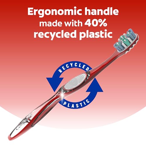 Colgate 360 Optic White Advanced Whitening Toothbrush, Adult Medium Toothbrush with Whitening Cups, Helps Whiten Teeth and Removes Odor Causing Bacteria, 2 Pack